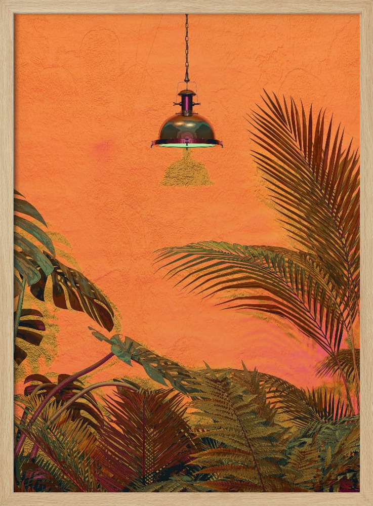 Poster - TROPICAL WALL natural wood poster frame