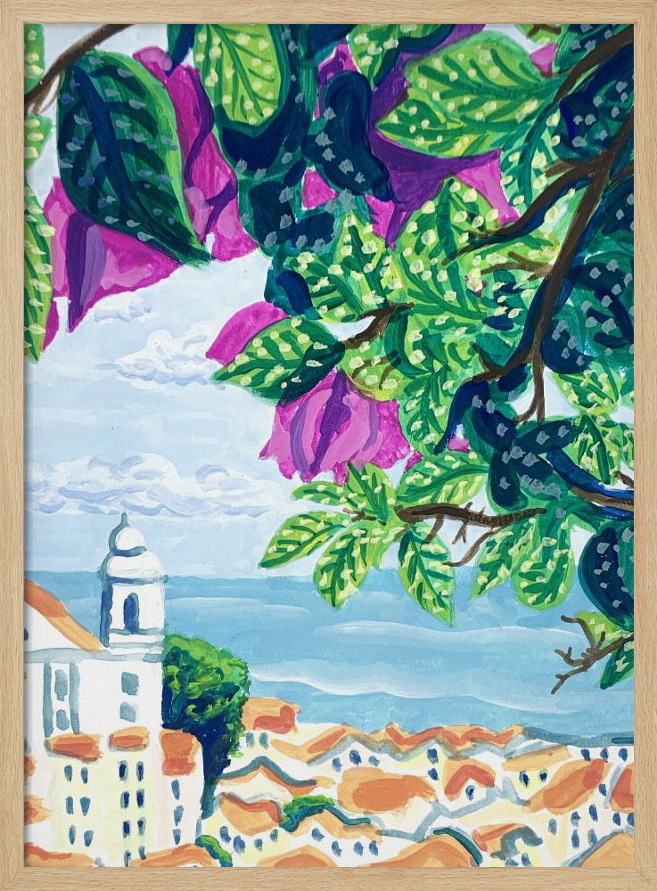 Plakat - Lisbon natural wood poster frame