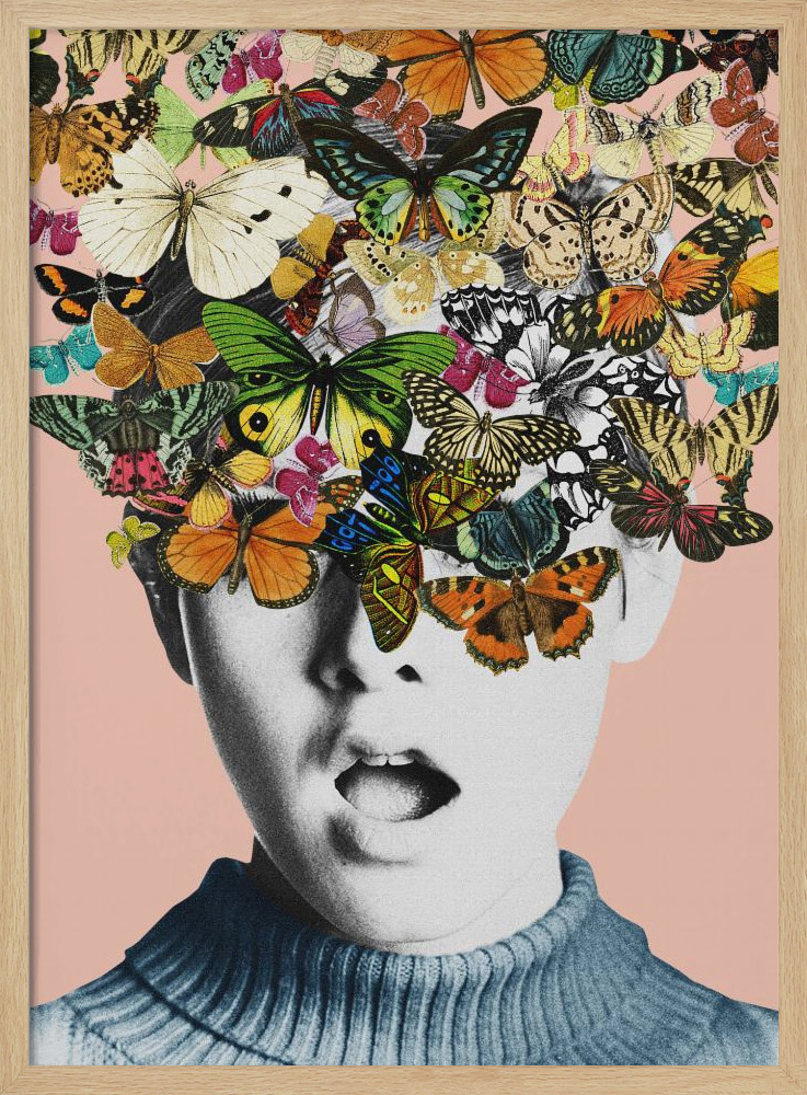 Poster - Twiggy surprise natural wood poster frame