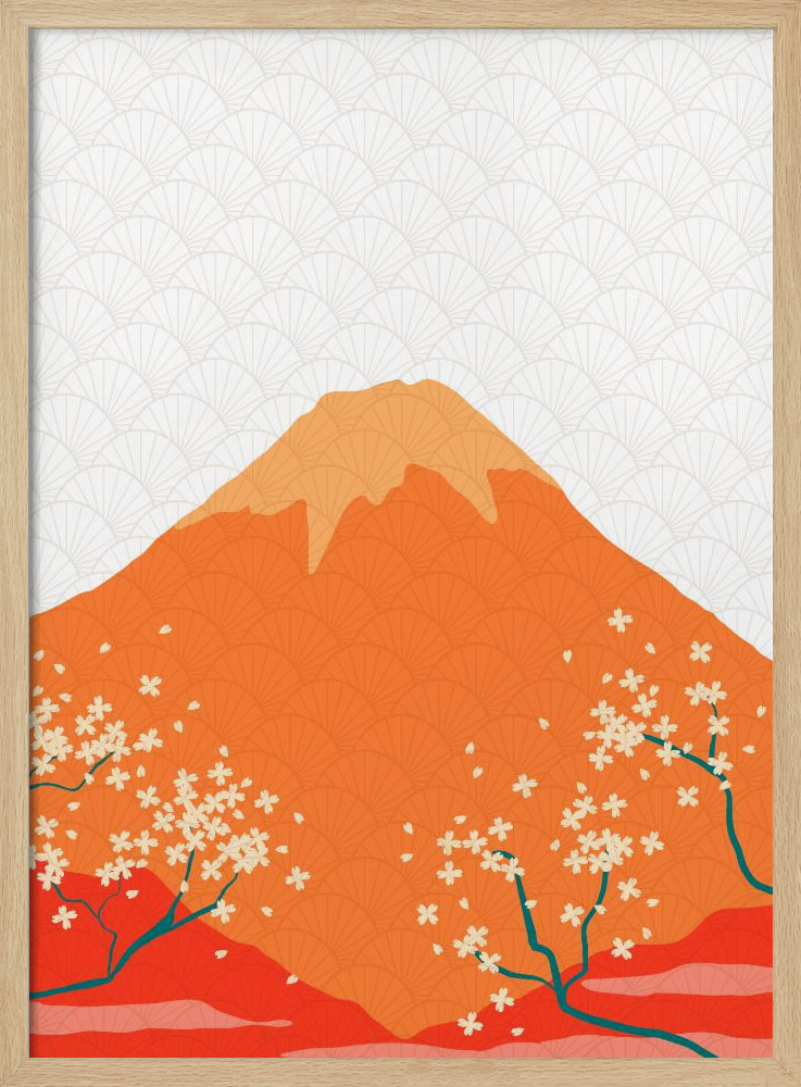 Poster - Sakura Warmth natural wood poster frame
