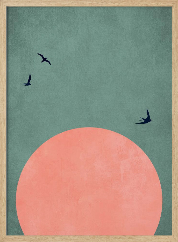 Poster - A Beautiful Day natural wood poster frame
