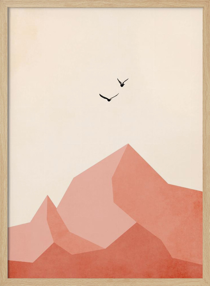 Poster - Zugspitze, Eins natural wood poster frame