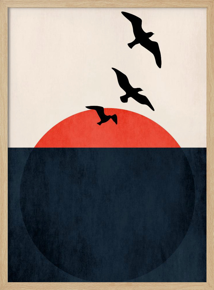 Poster - Sunset Breeze natural wood poster frame