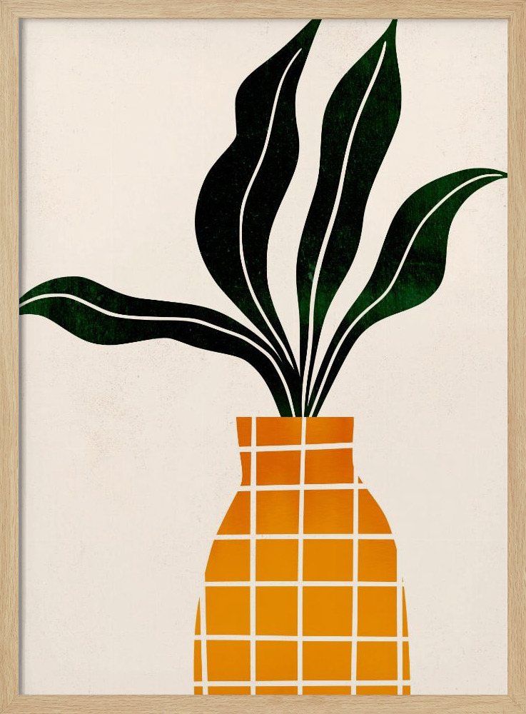 Poster - Peter, the Plant natural wood poster frame