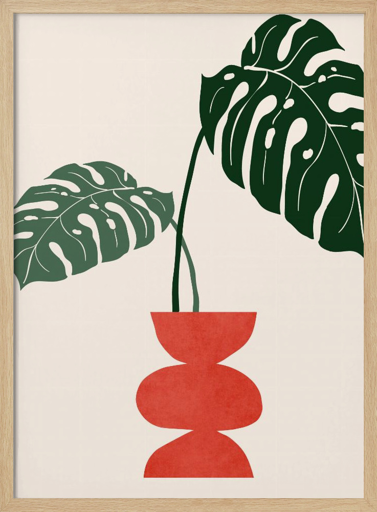 Poster - Sweet Days Are Blooming natural wood poster frame