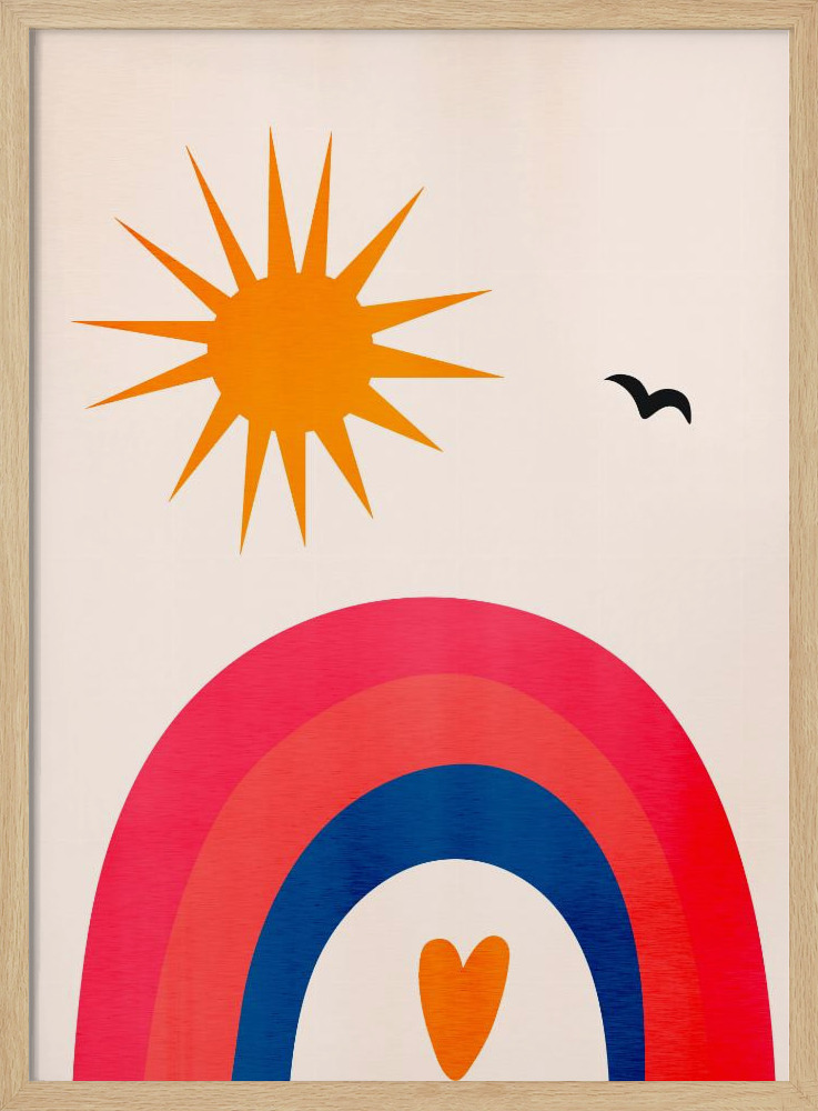 Poster - Happy Days! natural wood poster frame