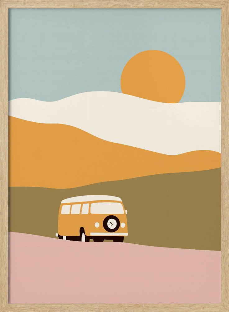 Poster - Van Minimal natural wood poster frame