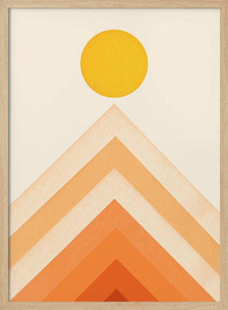 Poster - Mountainscape Nº4 natural wood poster frame
