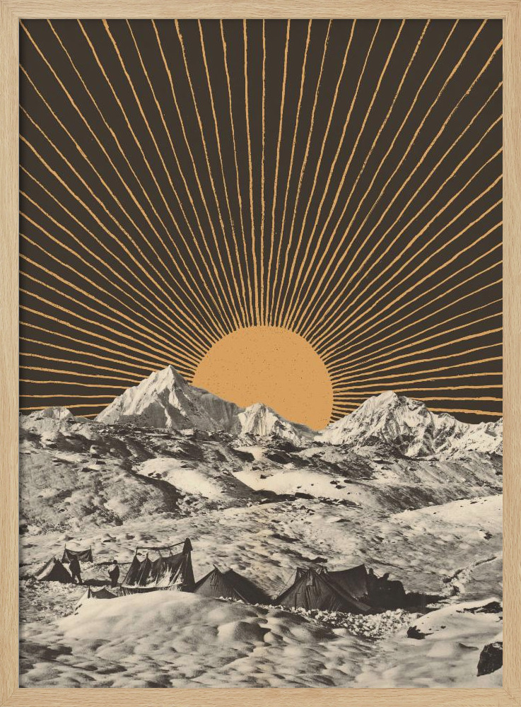 Poster - Mountainscape Nº6 natural wood poster frame