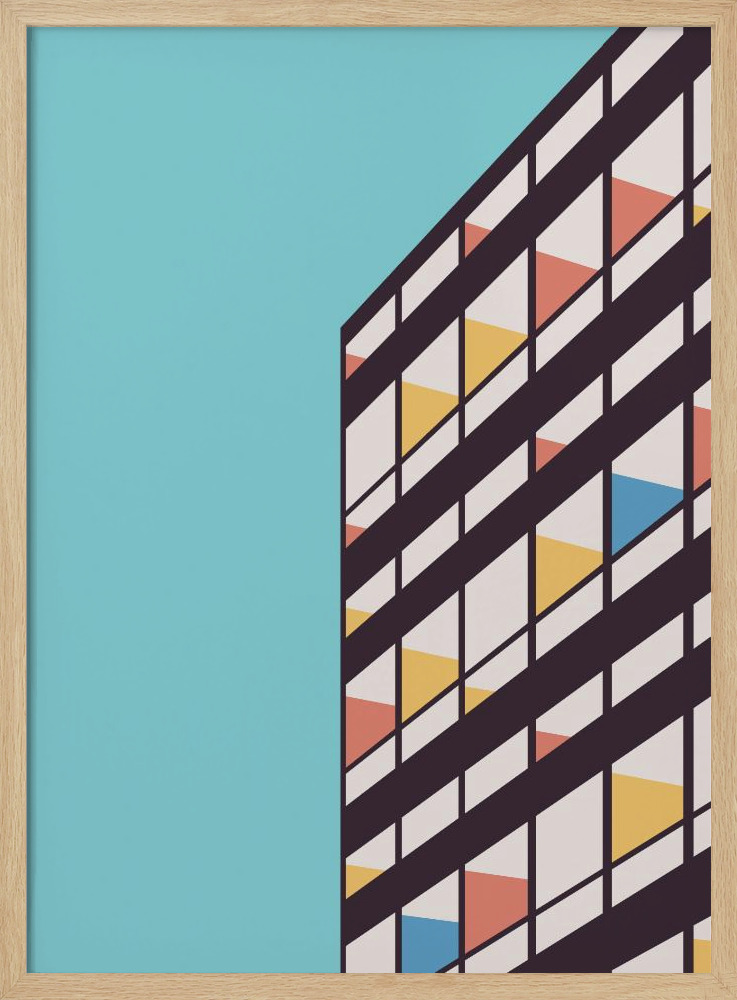 Poster - Corbusier natural wood poster frame