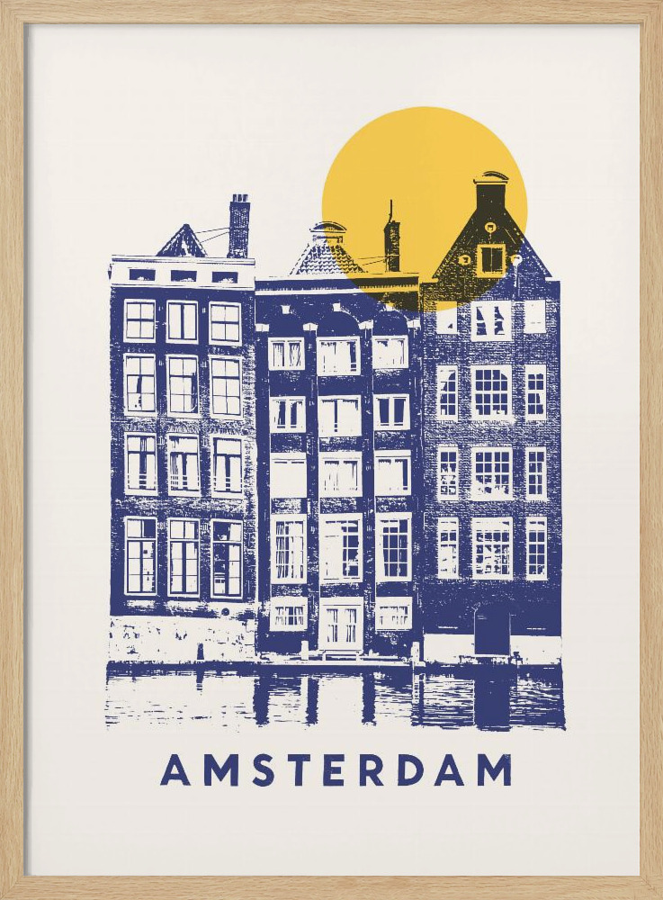Poster - Amsterdam ★★★ natural wood poster frame