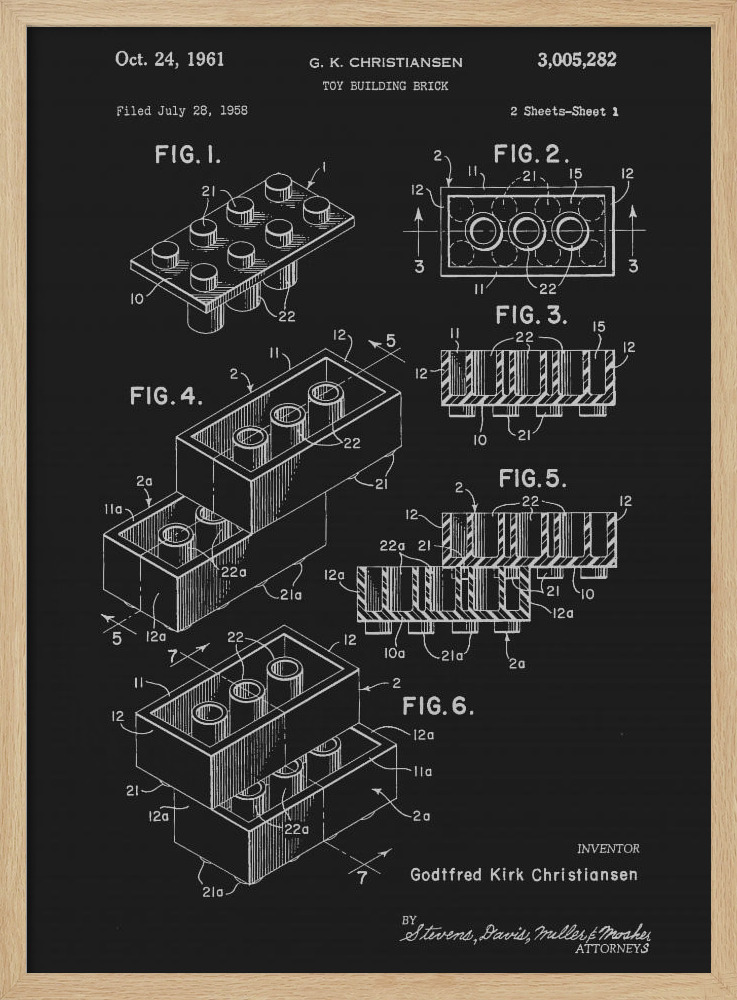 Poster - Lego Nº2 natural wood poster frame
