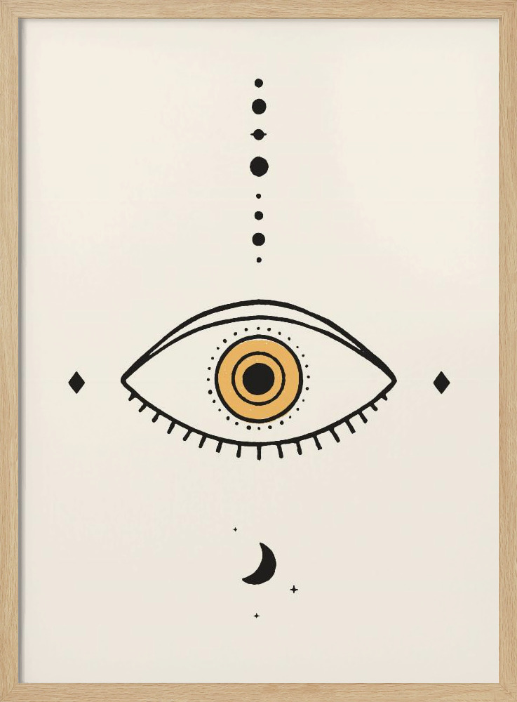 Poster - Universe Eye natural wood poster frame