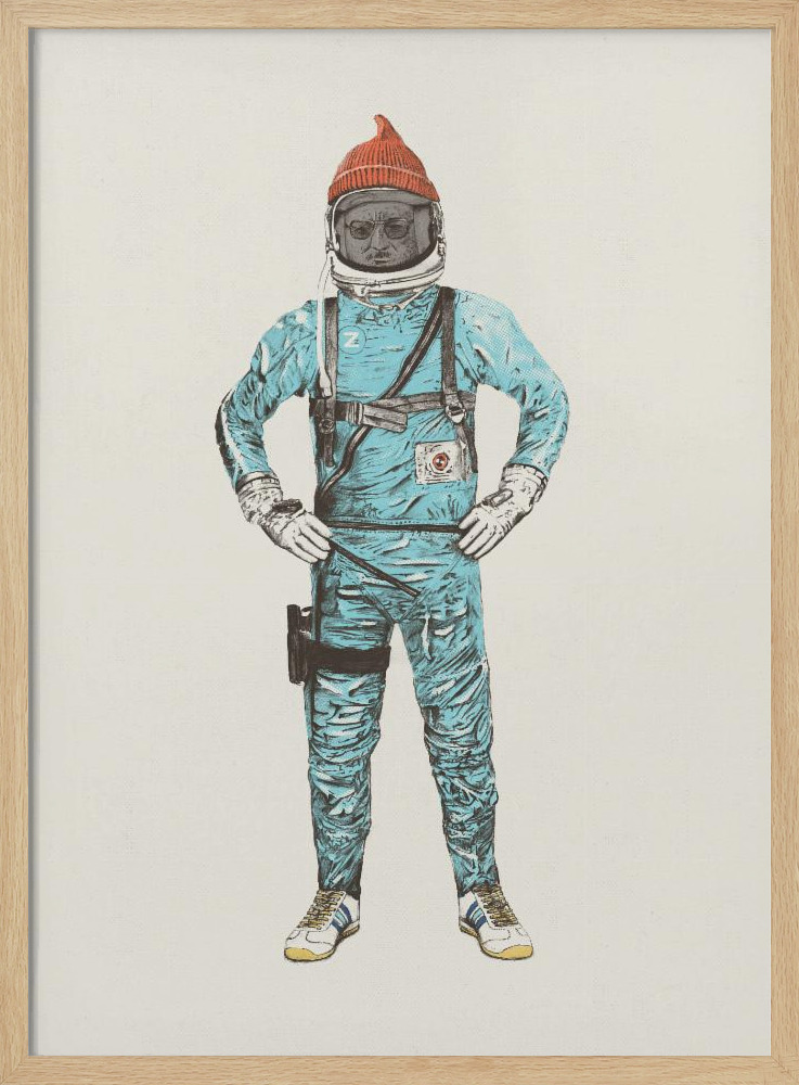 Poster - Zissou In Space natural wood poster frame