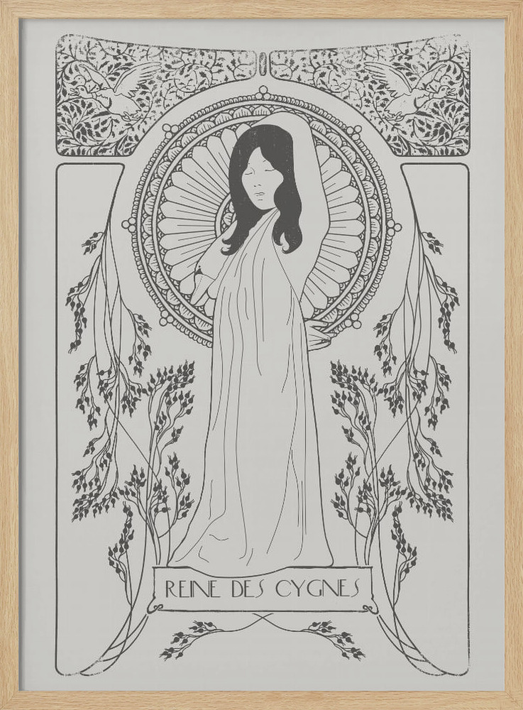 Poster - Reine Des Cygnes Nº1 natural wood poster frame