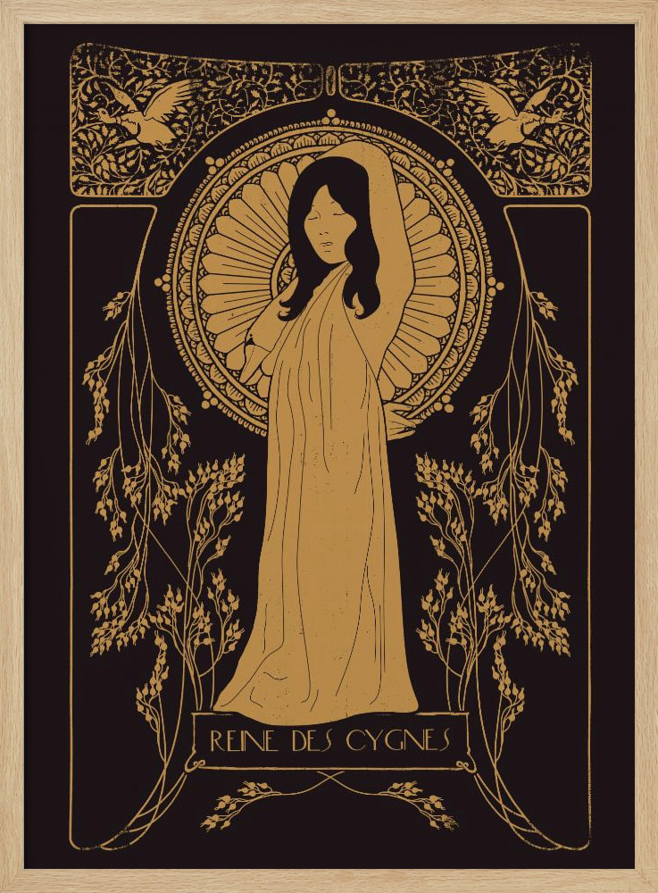 Poster - Reine Des Cygnes Nº2 natural wood poster frame