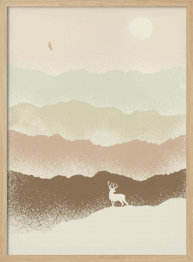 Poster - Quietude Ii natural wood poster frame