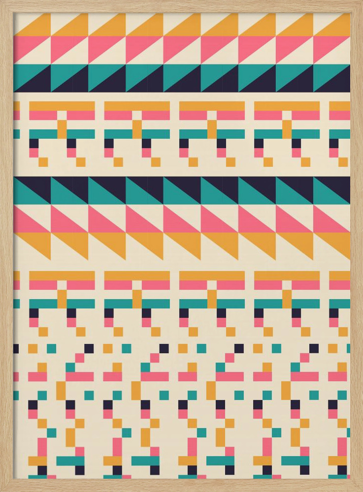 Affiche - Pattern Nº1 cadre de poster en bois naturel