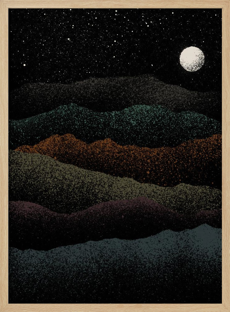 Poster - Beyond Mountains natural wood poster frame