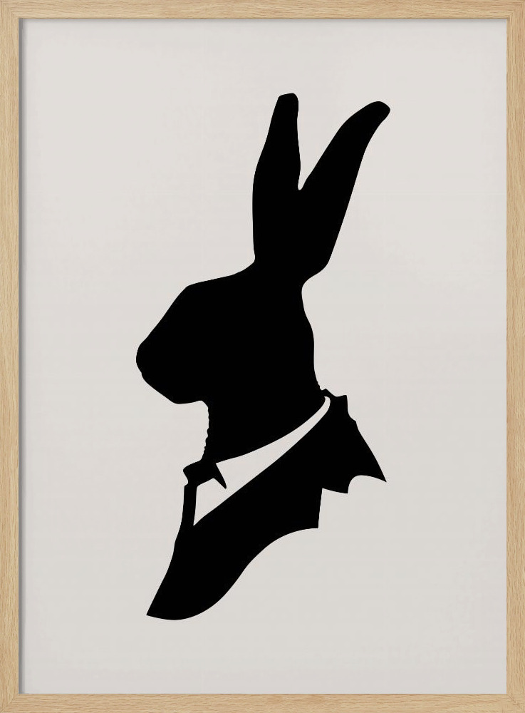Poster - Monsieur Lapin natural wood poster frame