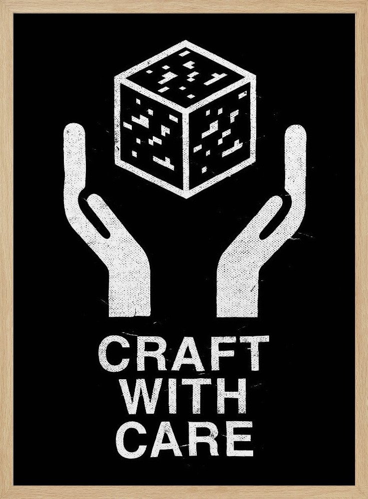 Affiche - Craft With Care Nº2 cadre de poster en bois naturel