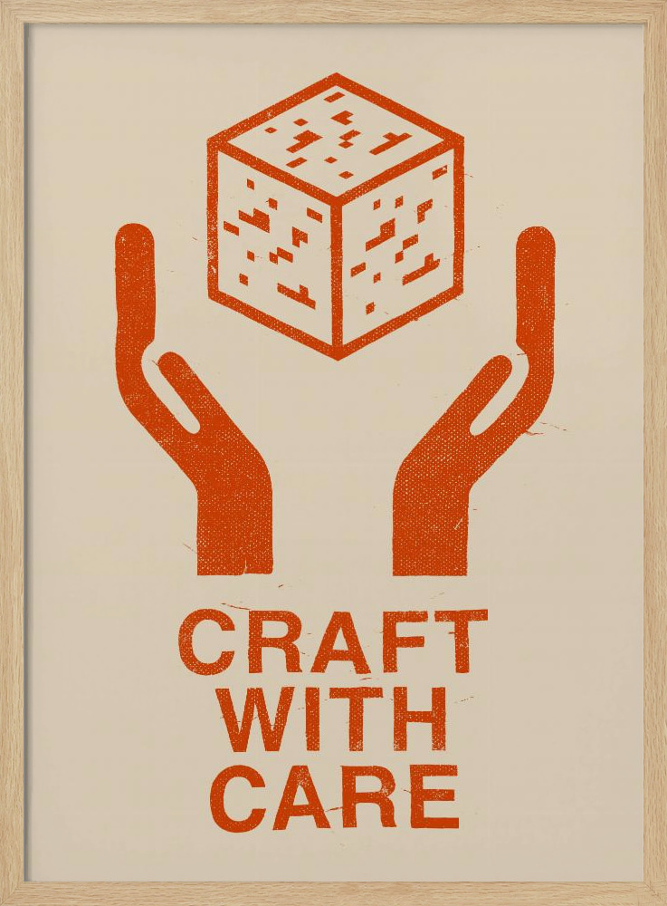Affiche - Craft With Care Nº1 cadre de poster en bois naturel