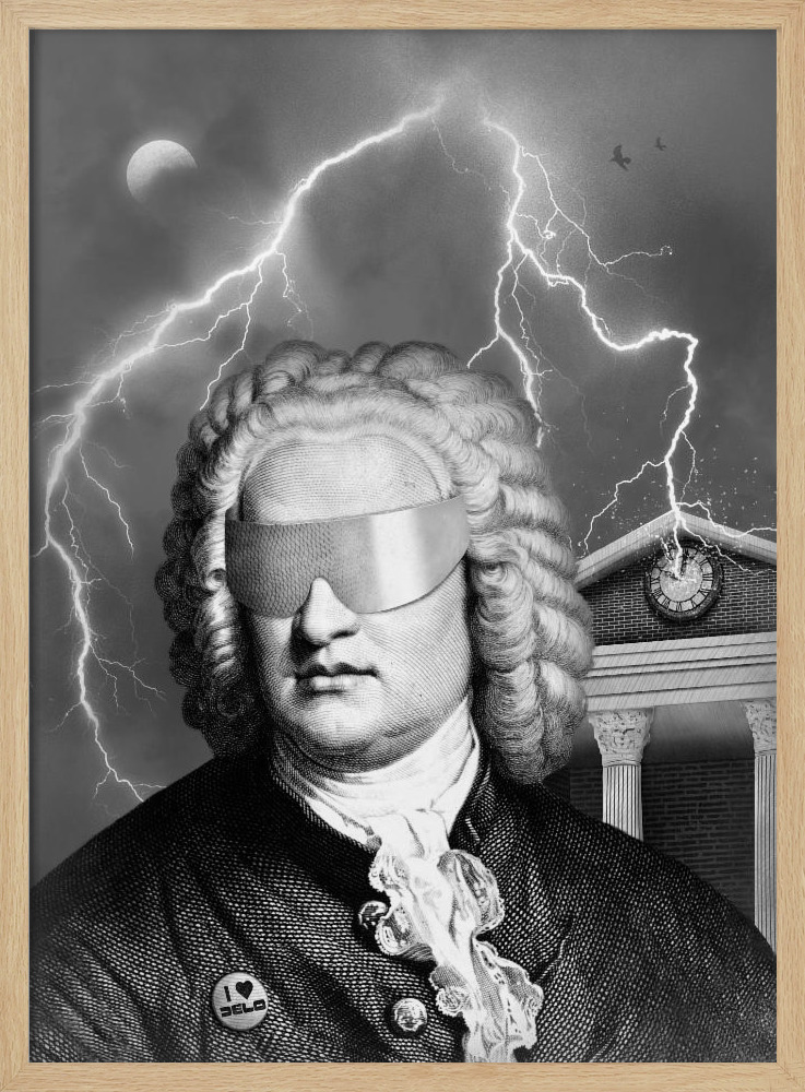 Poster - Bach To The Future Nº1 natural wood poster frame