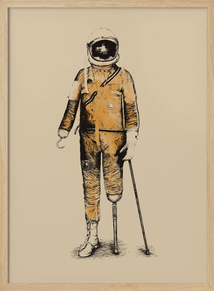 Poster - Astropirate natural wood poster frame