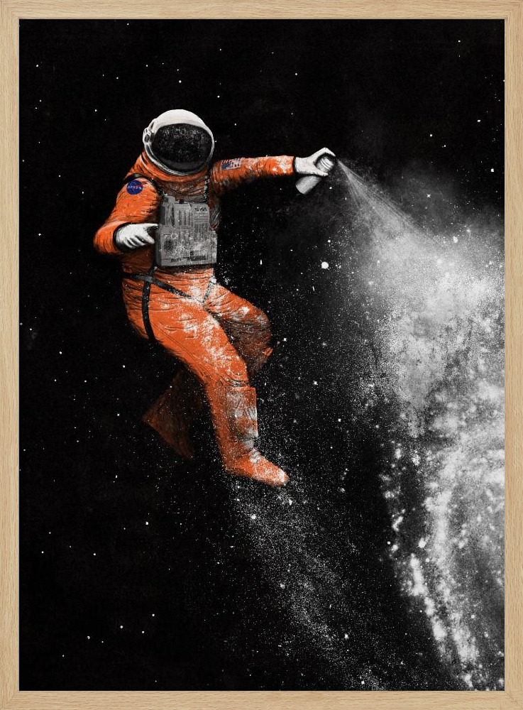 Poster - Astronaut natural wood poster frame