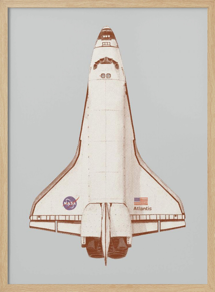 Poster - Atlantis natural wood poster frame