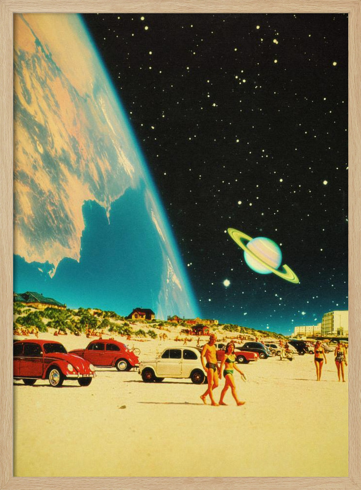 Poster - Galaxy Beach natural wood poster frame