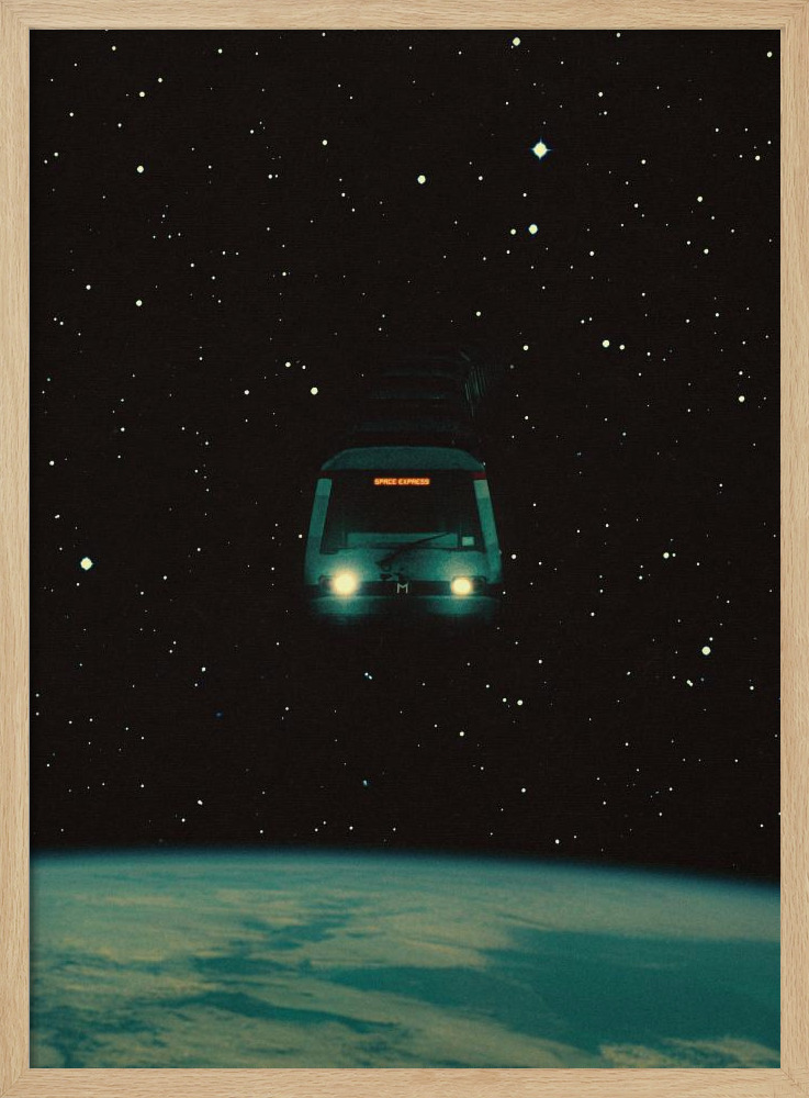 Poster - Space Express natural wood poster frame