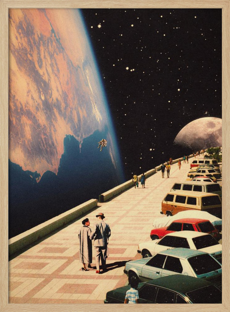 Poster - Space Promenade natural wood poster frame