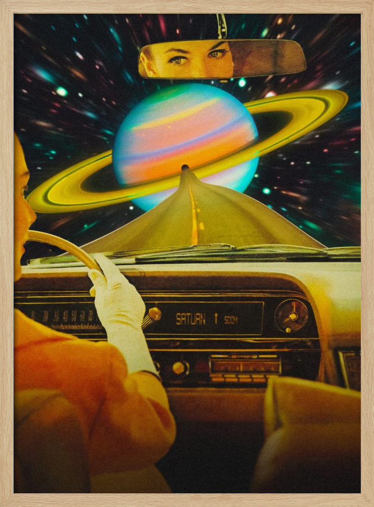 Poster - Saturn Commute natural wood poster frame