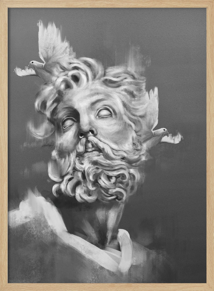 Póster - Monument of You natural wood poster frame