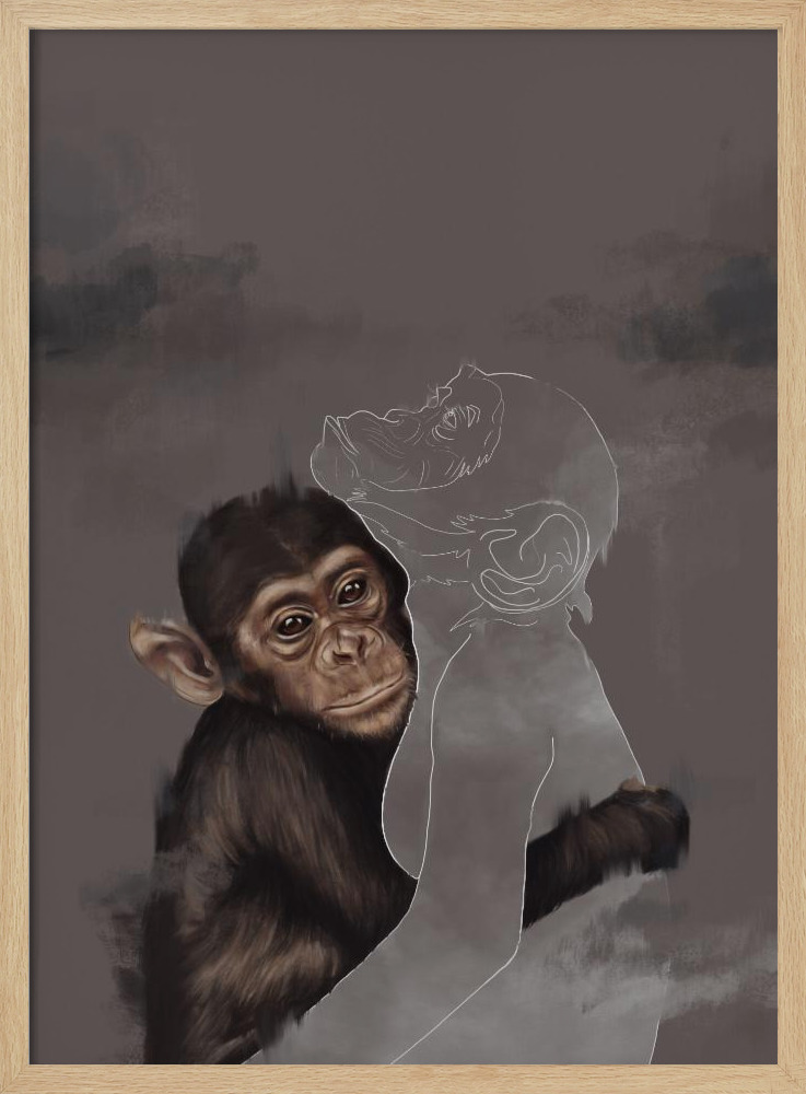 Póster - Where Art Thou natural wood poster frame