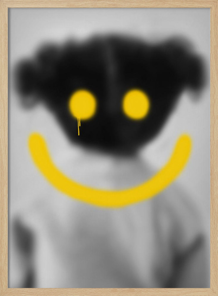 Affiche - Smile II cadre de poster en bois naturel