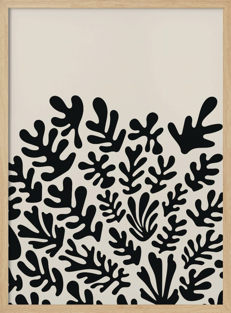 Affiche - Henri Matisse Black Algae Collection #2 cadre de poster en bois naturel