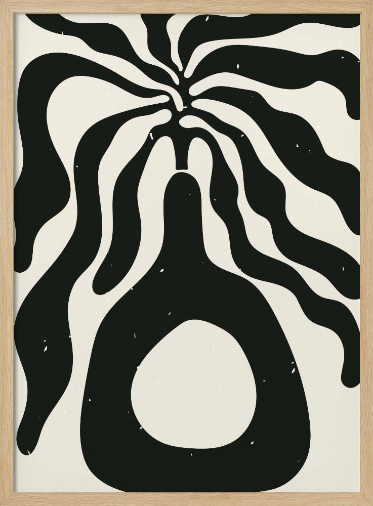 Poster - Henri Matisse Black Algae natural wood poster frame