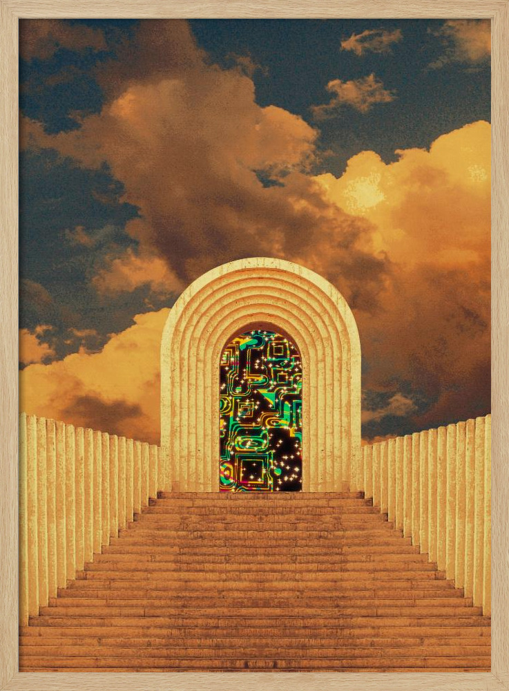 Poster - Gateway to the Circuitry of Knowledge natural wood poster frame