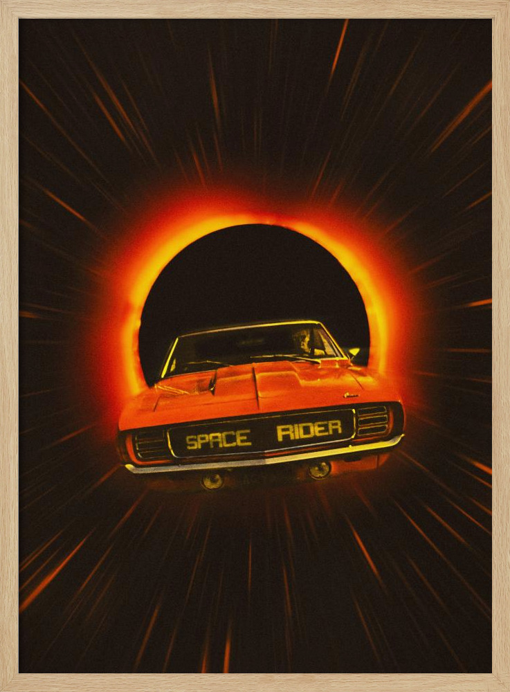 Poster - The Space Rider natural wood poster frame