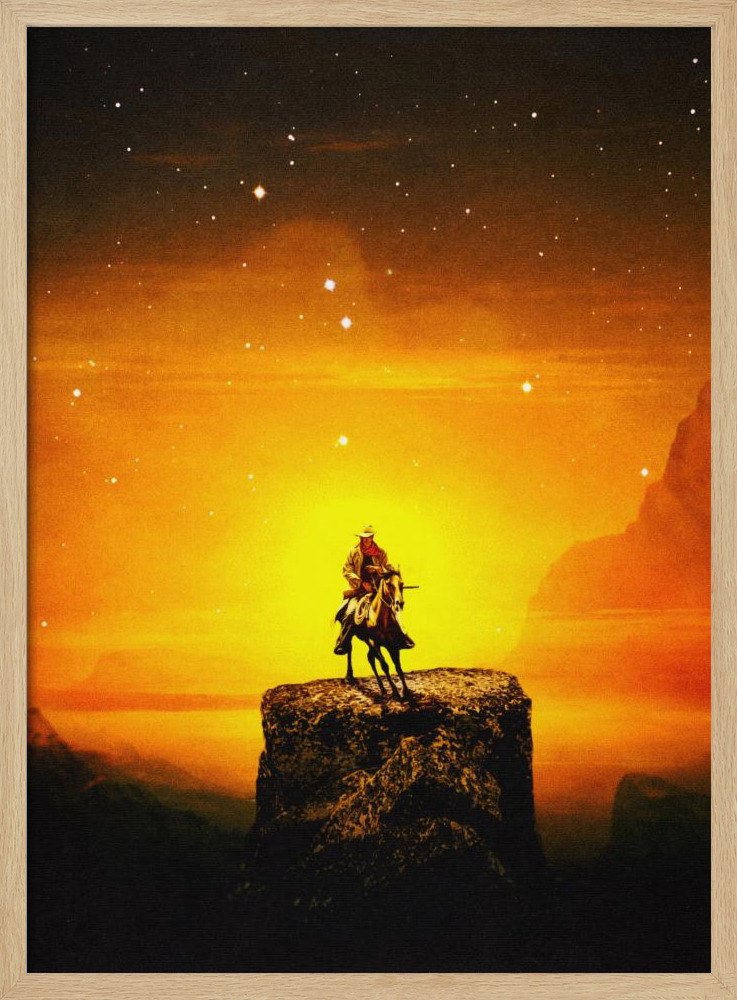 Poster - Cowboy III natural wood poster frame
