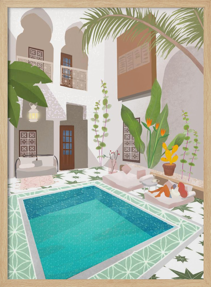 Poster - Riad natural wood poster frame
