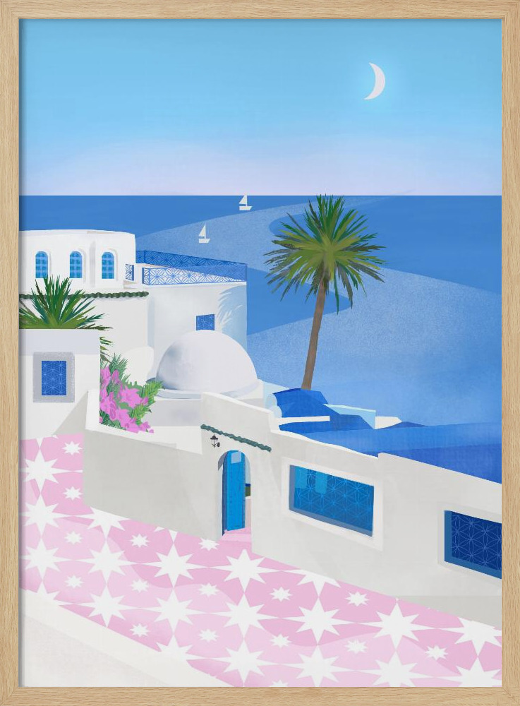 Plakat - Tunis natural wood poster frame