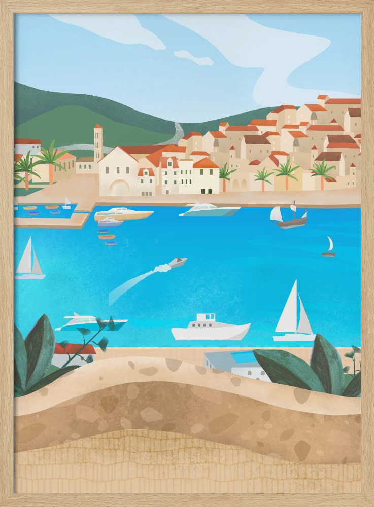 Plakat - Hvar natural wood poster frame