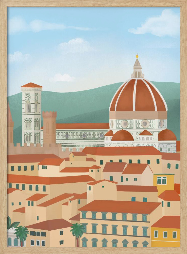Poster - Florence natural wood poster frame