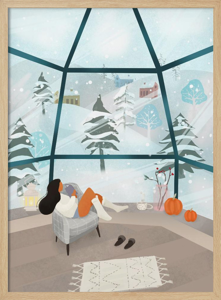 Poster - Winter Wonderland natural wood poster frame