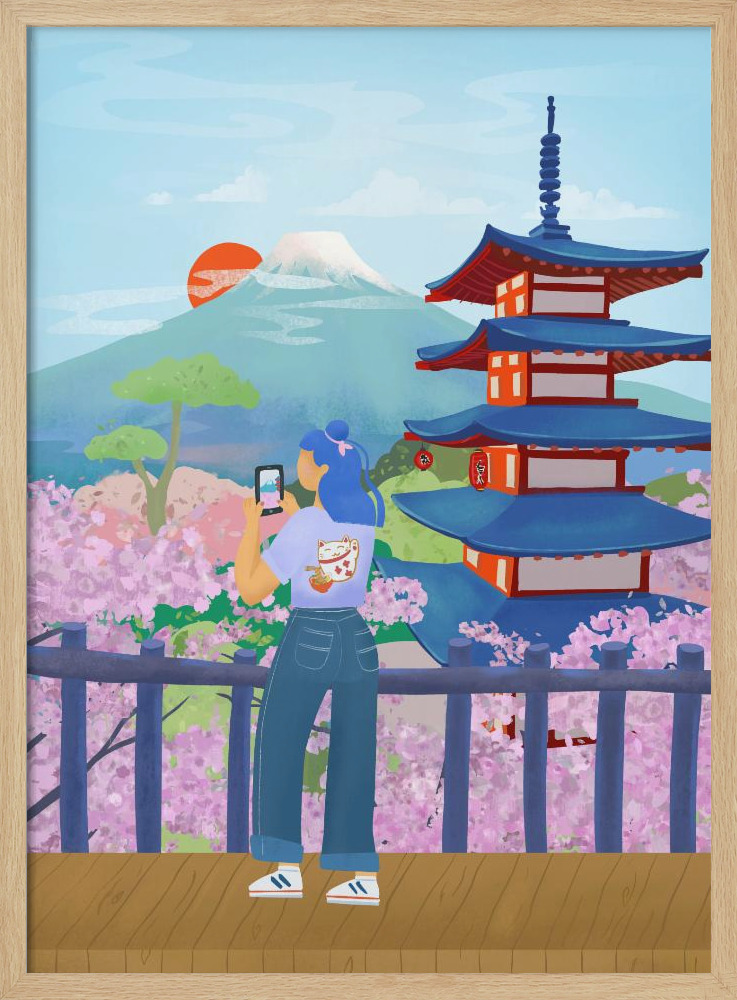 Poster - Japan natural wood poster frame