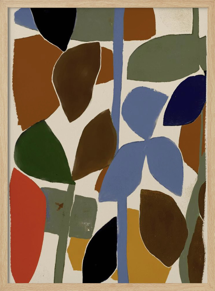 Poster - Botanical Impression No 2 natural wood poster frame