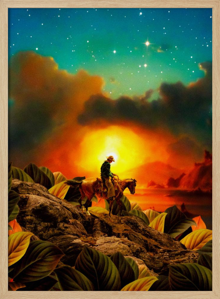Poster - Patience natural wood poster frame